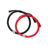 Life Winner Couple Rope Bracelet-Black/Red