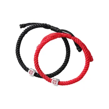 Sanpowa 925 Sterling Silver Wax Cord Bracelets Unisex