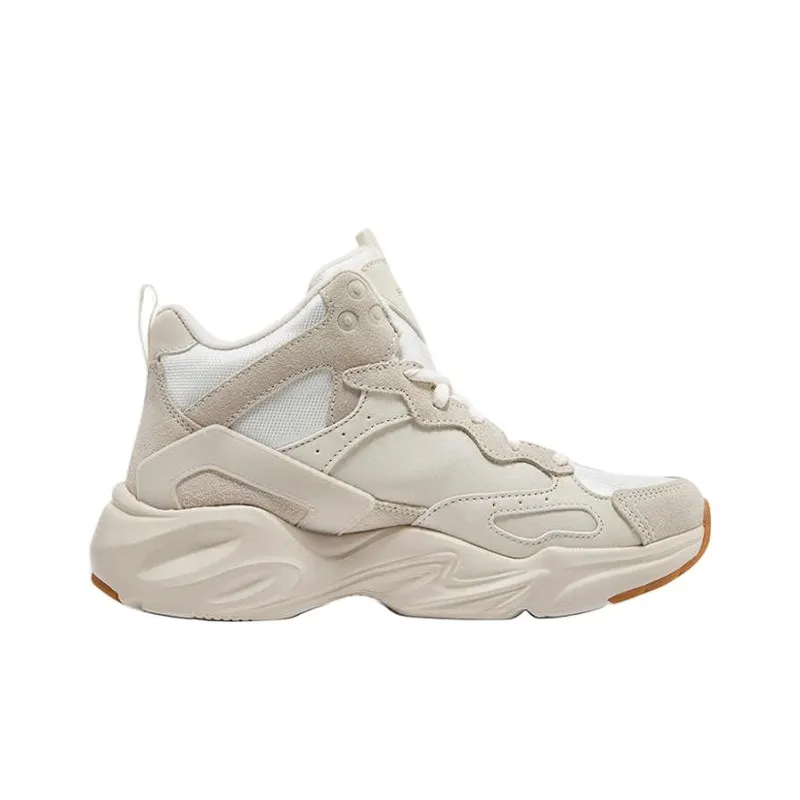 Skechers Stamina Airy Anti Slip Wear Resistant High Top Casual Shoes Women's Khaki White-1