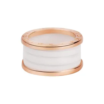 BVLGARI 2010s 18K Rose Gold B.zero1 Ring
