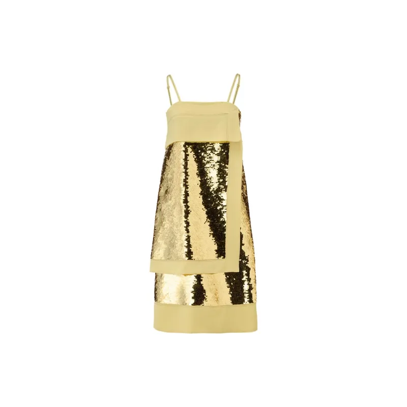 Onitsuka Tiger WS SEQUINED DRESS Slip Dress Women's Yellow-1