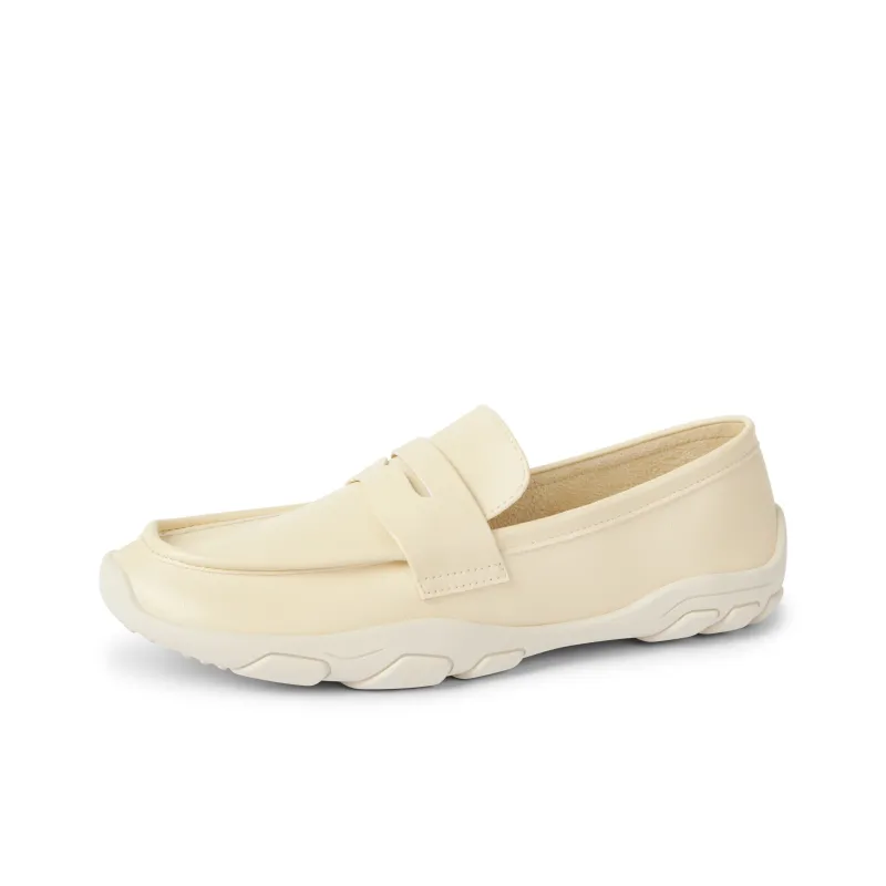 TOOMANYSHOES Cream Mousse Loafers Women's-4