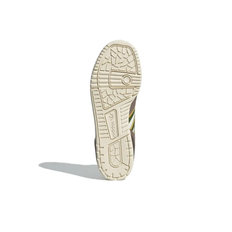 Adidas Originals Rivalry Durable Breathable Mid Top Skateboard Shoes Unisex White Umber-4