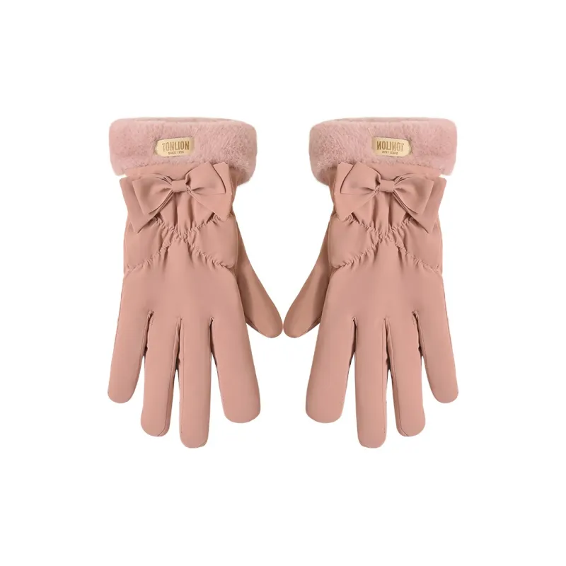 Tonlion Polyester Knit Gloves Women's-0