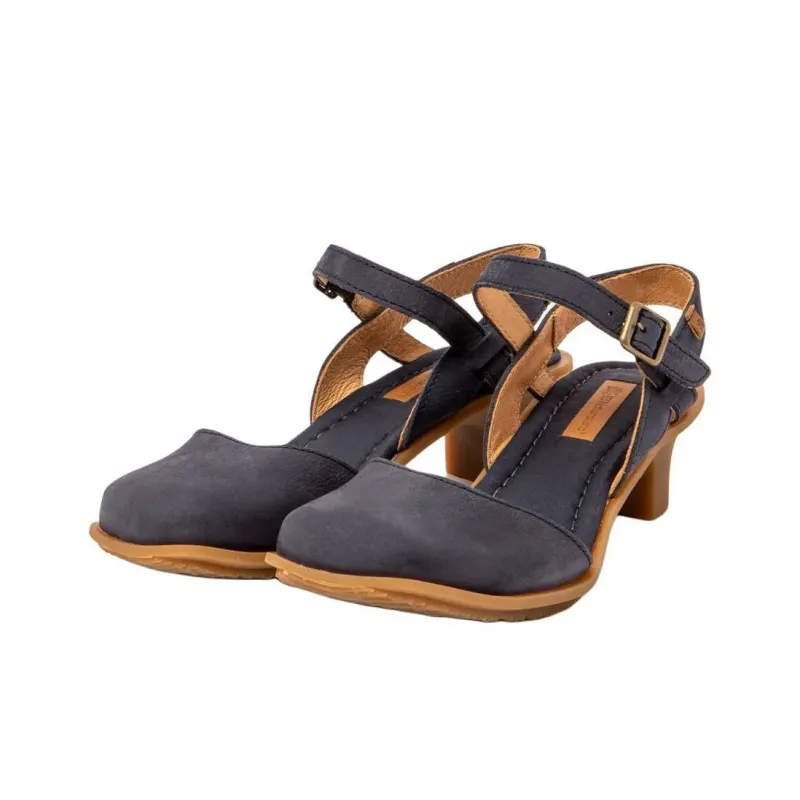 El Naturalista IGUSA Chunky Heel High Heels 5cm Women's Marine Blue-1