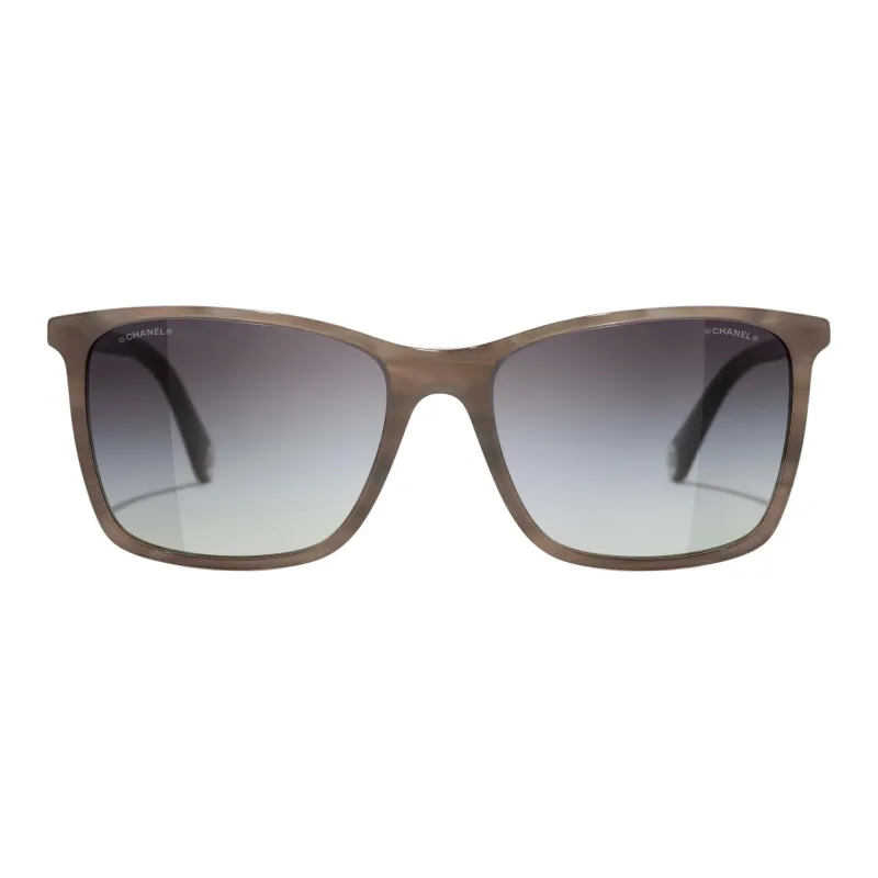 CHANEL Square Sunglasses Unisex Brown-1