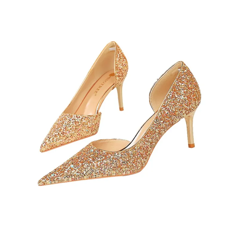 QITUMAUL Slim Heel High Heels 10.5cm Women's-5