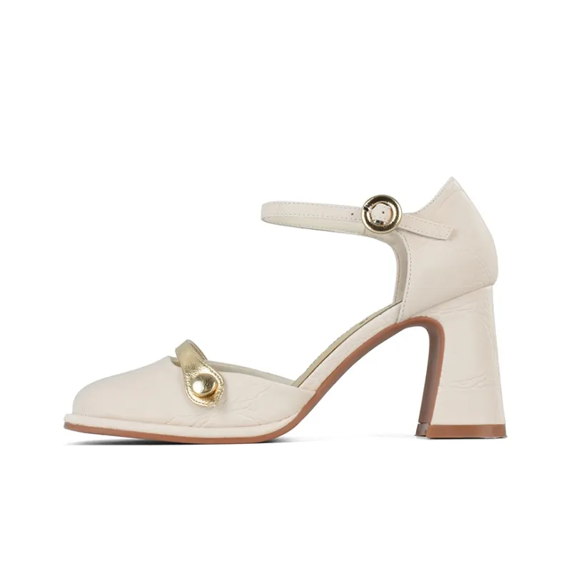 Beijiani Chunky Heel High Heels 7cm Women's-0