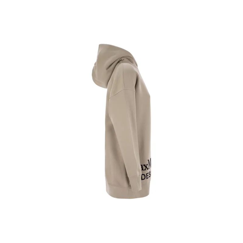 'S MAX MARA Felpa Logo Detailed Long Sleeved Hoodie-1