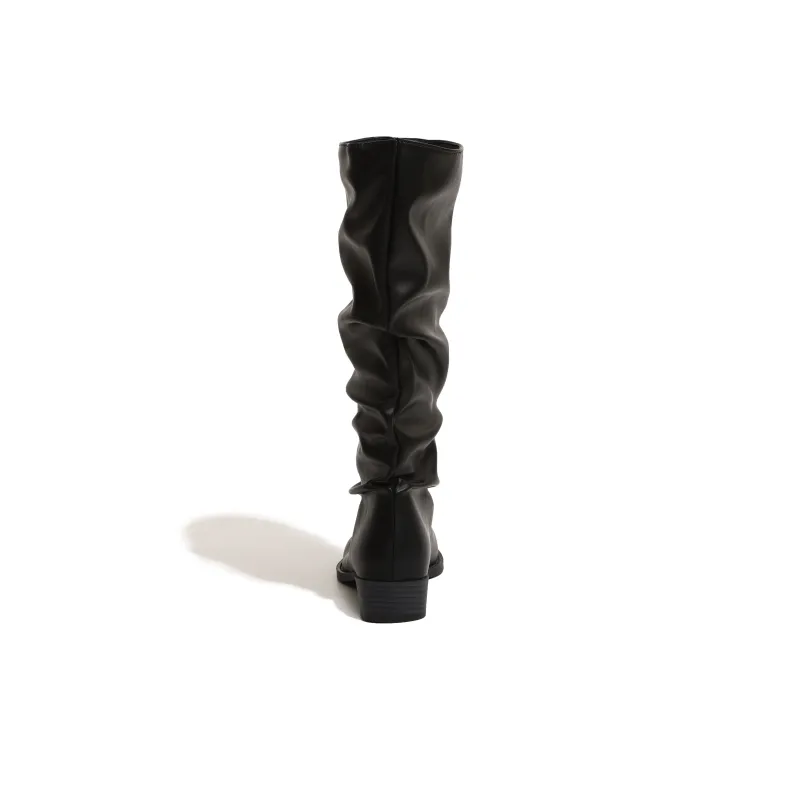 LXVB Slouch Boots Knee-high Boots 3cm Women's-3