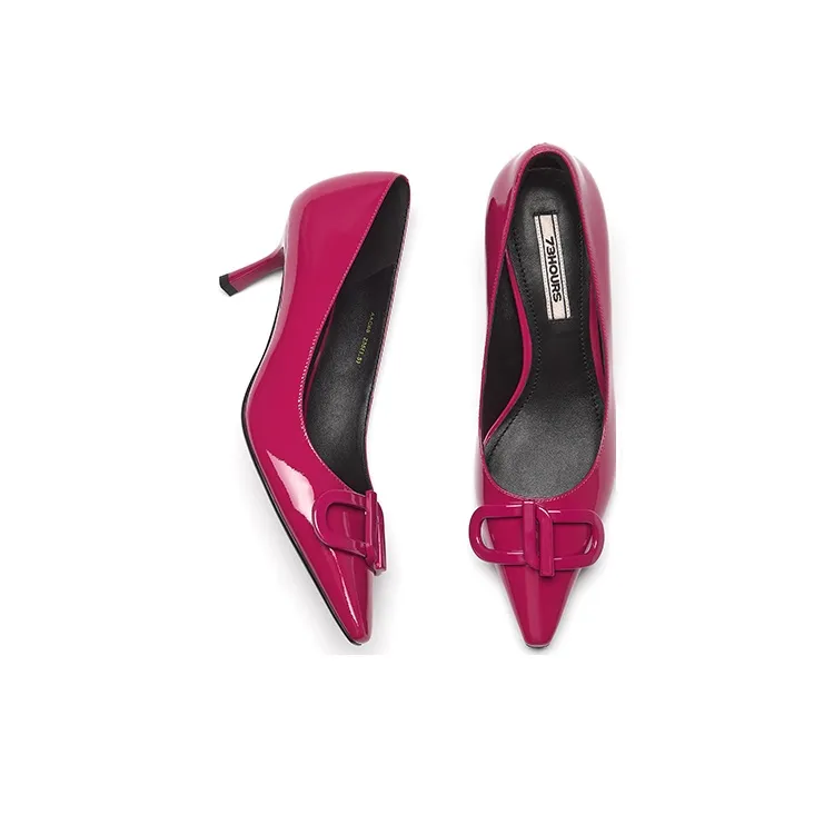 73Hours Double sided Charm Series Slim Heel High Heels 6.5cm Women's-4