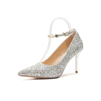 YAFEI XUANYU Slim Heel High Heels 6cm Women's Silver