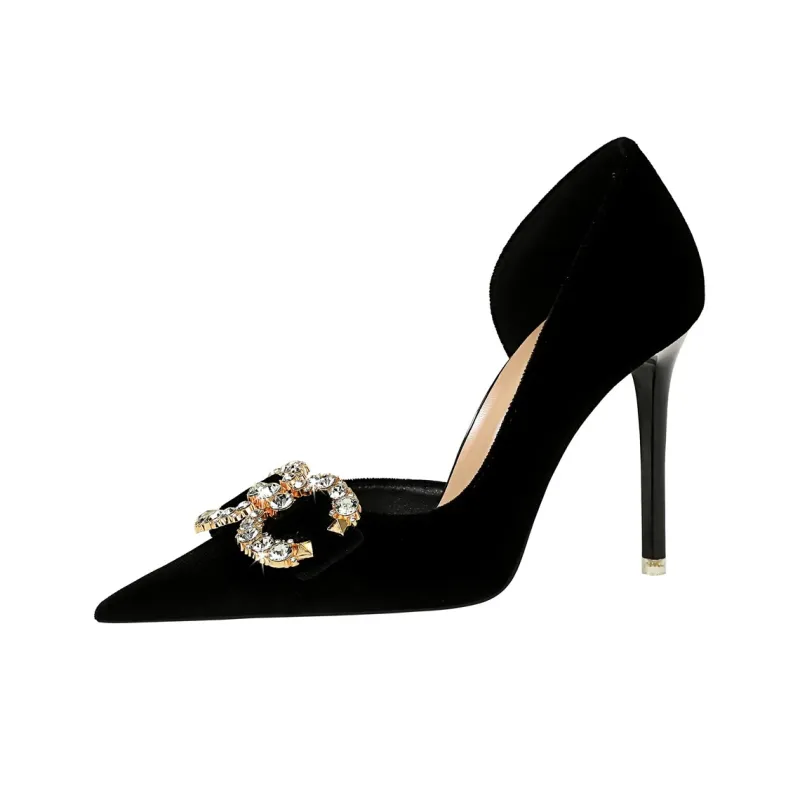QITUMAUL Slim Heel High Heels 10.5cm Women's-1