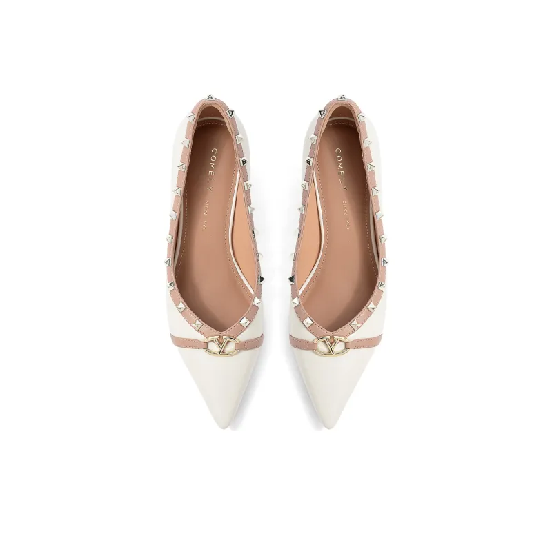 COMELY Flared Heel High Heels 4.5cm Women's-3
