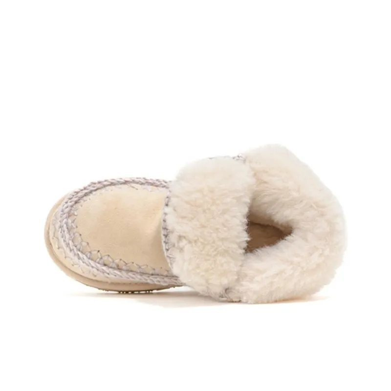 K.D.KENAZ Warm Wear Resistant Slip Resistant Snow Boots Women's Ivory-1