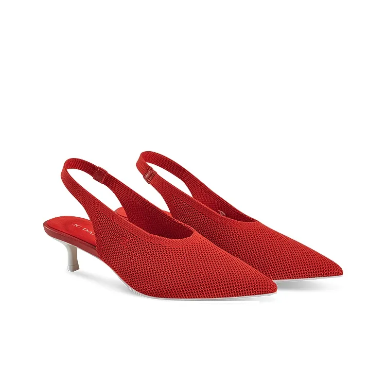 JC DAMO Flared Heel High Heels Women's-1