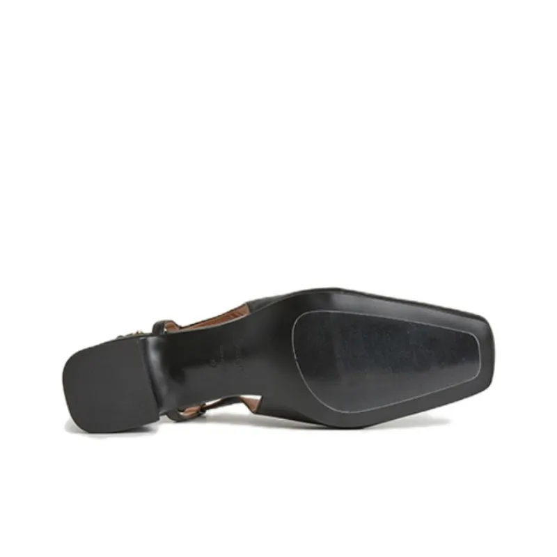 FLATTERED Chunky Heel High Heels 4cm Women's Black-4