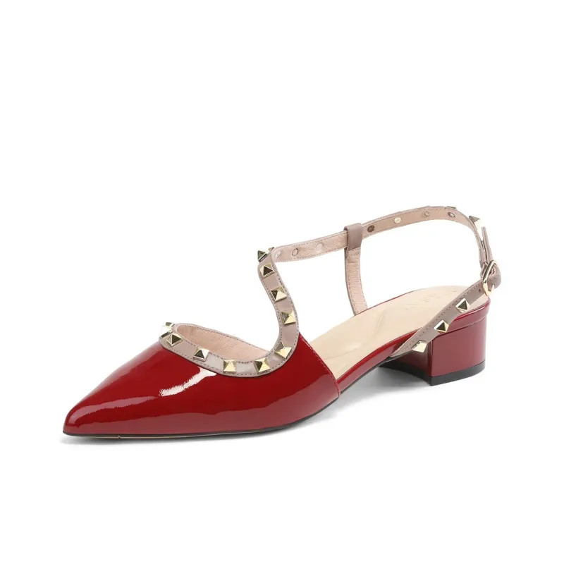 ST&SAT Chunky Heel High Heels 3.3cm Women's-7