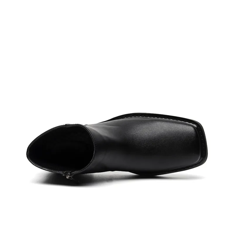 Chi Wolf Ankle Boots Men's Black-5