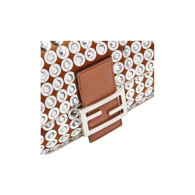 FENDI Baguette Polyester Baguette Bag, Shoulder Bag, Portable Crossbody Bag Women's Multicolor-4