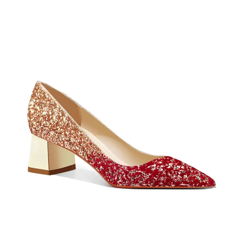 MEIAI High Heels Women's Red-1