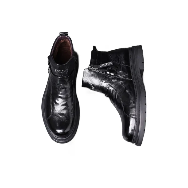 GZZ Ankle Boots Men Black-4