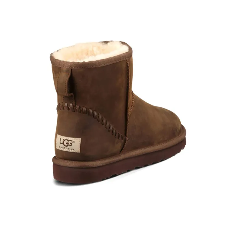 UGG Classic Mini Deco Mid Tops Fleece Lined Brown-3