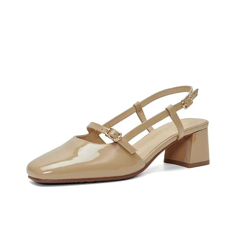 PT'SON Chunky Heel High Heels 5cm Women's-10