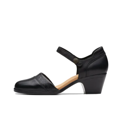 Clarks Block Heel High Heels 5.5cm Women's Black