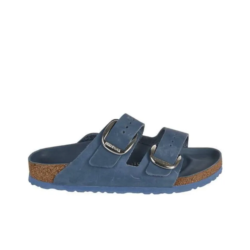 Birkenstock Arizona Big Buckle Rubber Sole Massage Antibacterial Quick Dry Slide Slippers Women's Blue-1