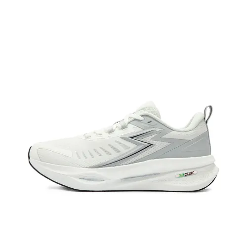 361° Float Wear Resistant Slip Resistant Low Top Casual Running Shoes Men's White Gray