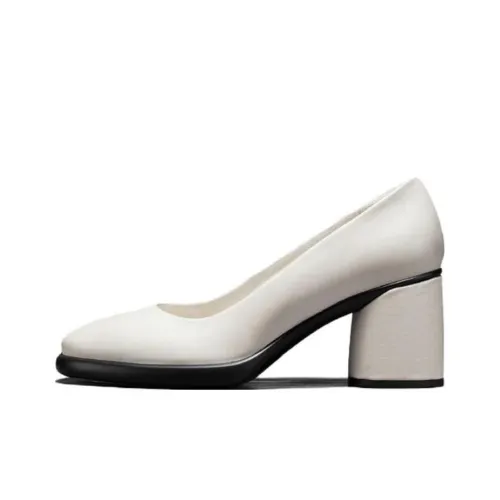 Ecco Block Heel High Heels 7cm Women's Lime Gray
