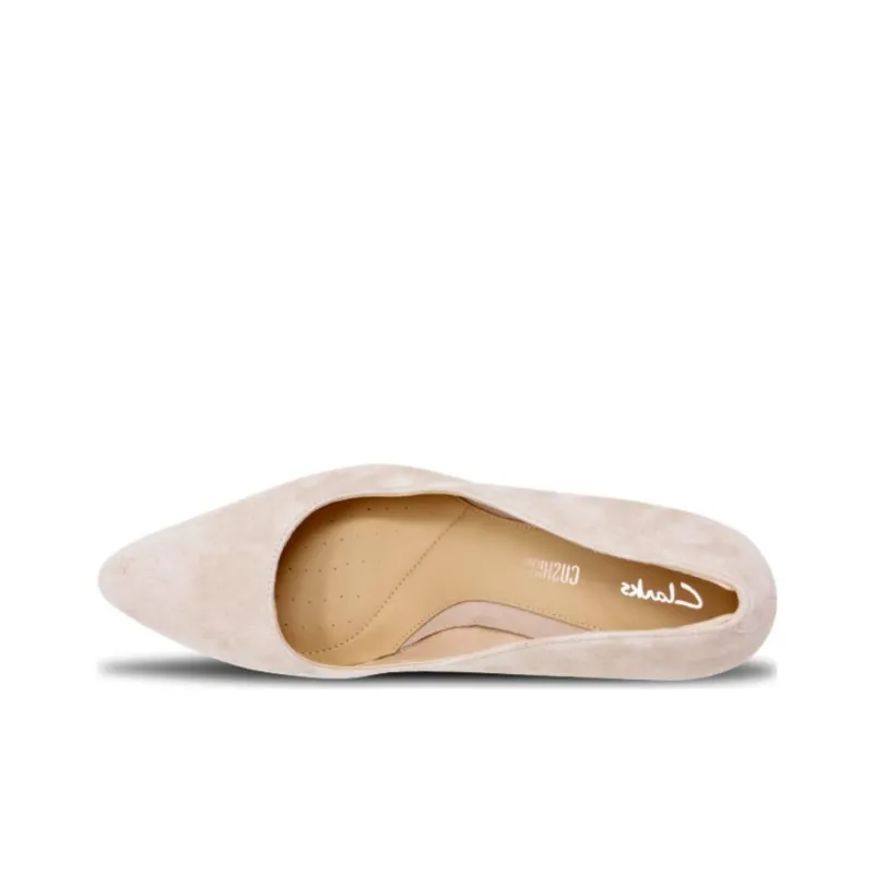 Clarks Slim Heel High Heels 5cm Women's Beige Pink-1