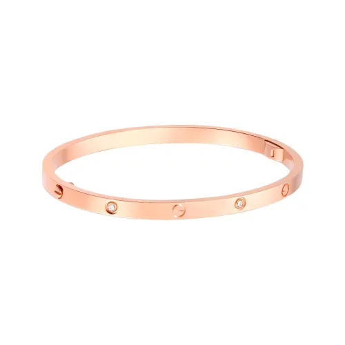 CARTIER LOVE Series 18K Rose Gold Bangles Women's