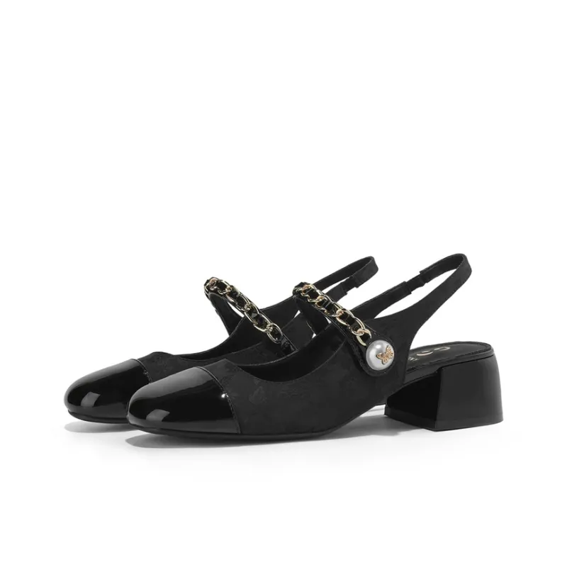 JOSINY High Heels 4.7cm Women's Ecru/Black-2