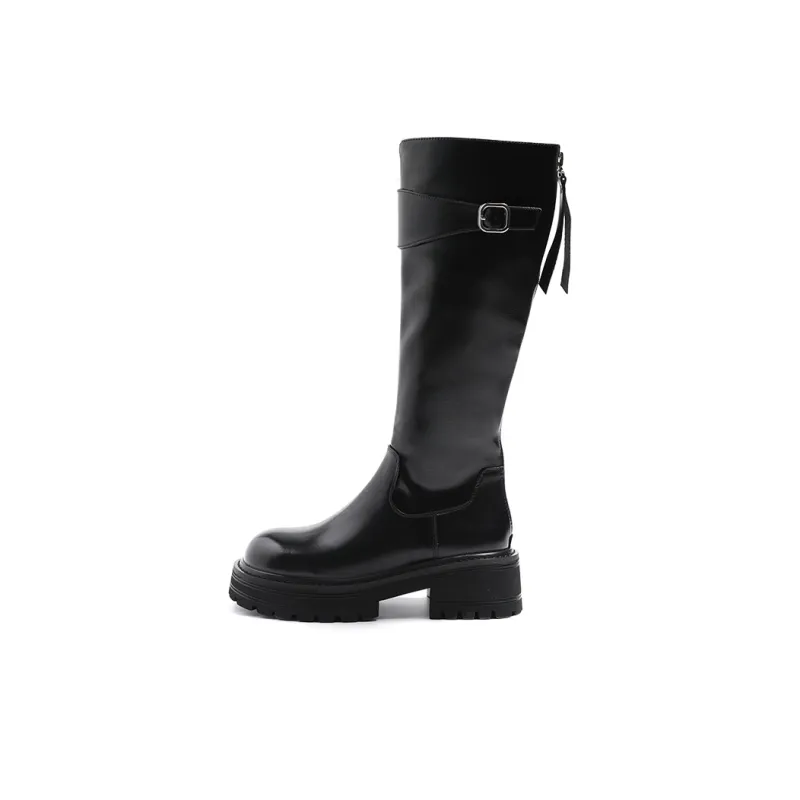 MIS. DANNY Knee high Boots 5.5CM Women's Black-0