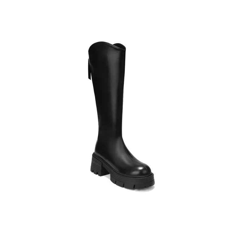 OMS Knee high Boots Women's Black, Khaki-2