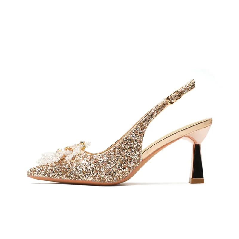 Ainer cat Slim Heel High Heels 7.5cm Women's-5