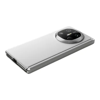 ZHUOJI Vegan Leather Material Center Axis Plain Leather Magnetic Phone Case Compatible Huawei Mate 6