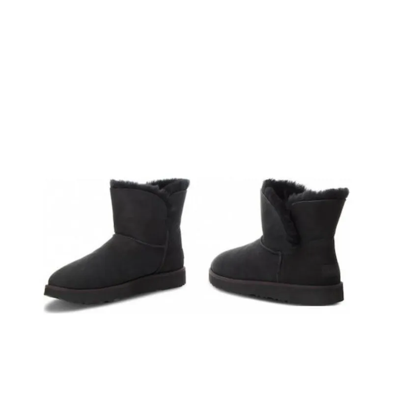 UGG Short Snow Boots Women's Black-3