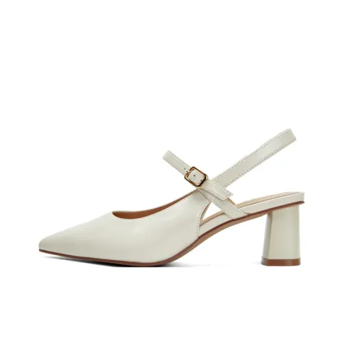 PT'SON Chunky Heel High Heels 5.3cm Women's