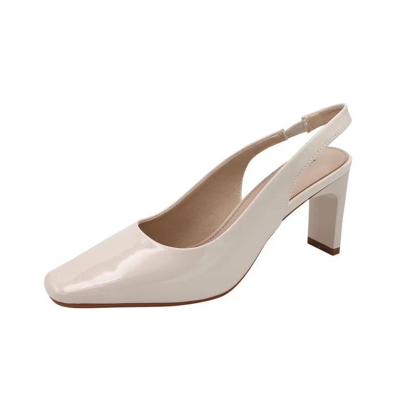 Zubumei Chunky Heel High Heels 7.5cm Women's-4