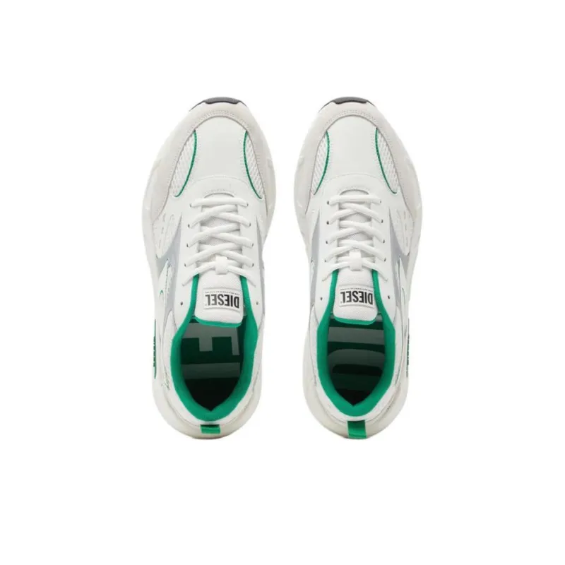 DIESEL S Serendipity Low Top Casual Shoes Men's White Green-3