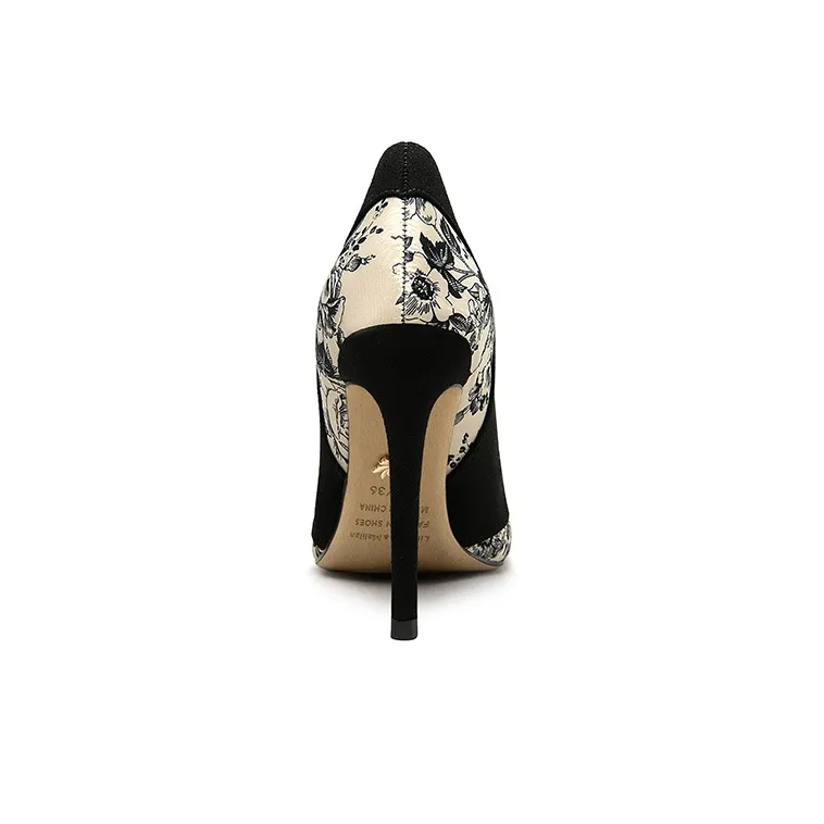 Lily Wei Chaya Slim Heel High Heels 10cm Women's Black-3