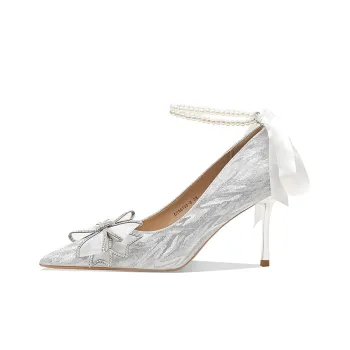 MCKP Slim Heel High Heels 8cm Women's Silver