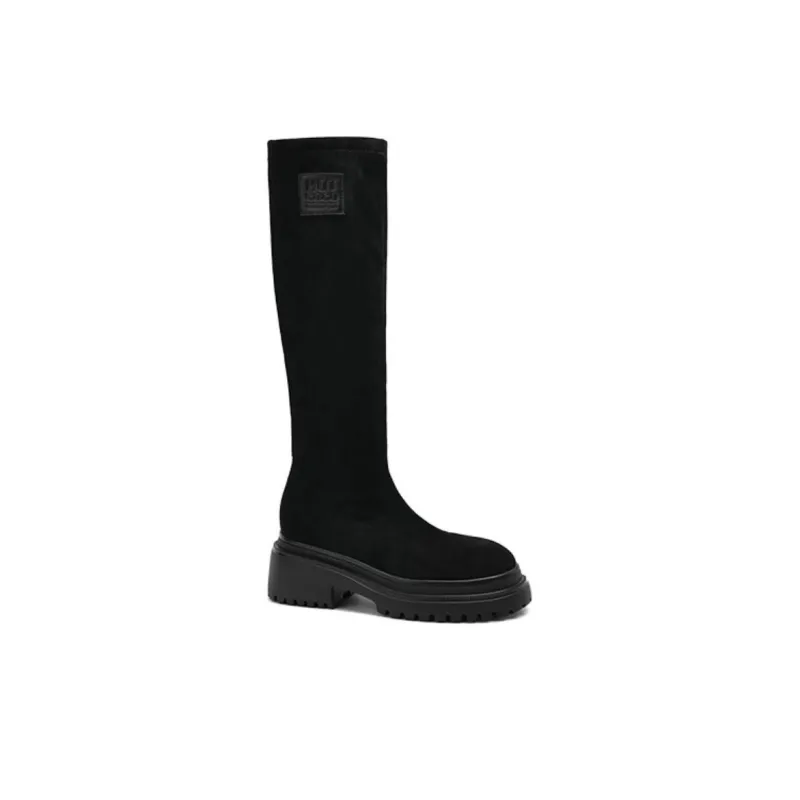 CAMEIDO Knee high Boots 6.5cm Women's Black-2