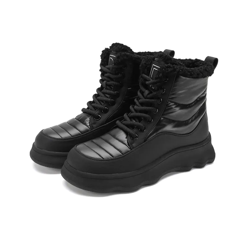D:FUSE SCANDINAVIA Warm Wear-Resistant Height Increasing Short Snow Boots Women's-5