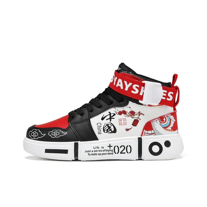 SOURCE Coverage Slip Resistant Impact Resistance Wear Resistant Balance Lightweight High Top Skateboard Shoes Unisex-3