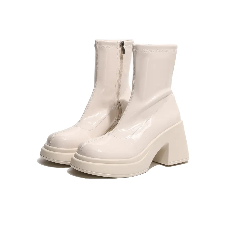 NUNZ Ankle Boots Women's Black/Ecru-8