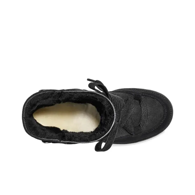 UGG Classic Femme Lace Up Snow Boots Black Women's-4